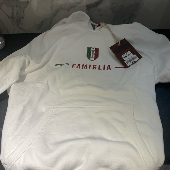 Brand NEW Mitchell and Ness sweatshirt- white - Picture 2 of 2